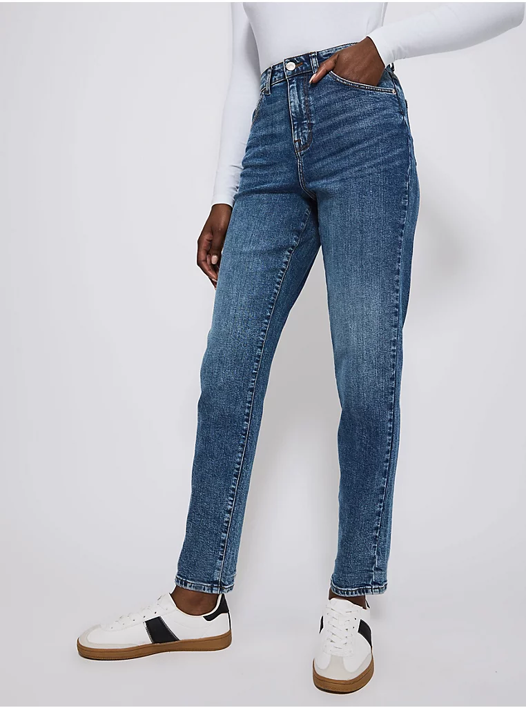 Mid Wash Miley Mom Jeans - Image 3